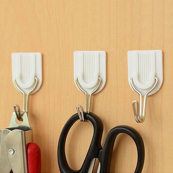 wholesale- 6pcs white self-adhesive wall hook hanger plastic sticky door hooks holder for clothes towel coat bathroom kitchen accessories
wholesale- 6pcs white self-adhesive wall hook hanger plastic sticky door hooks holder for clothes towel coat bathroom kitchen accessories