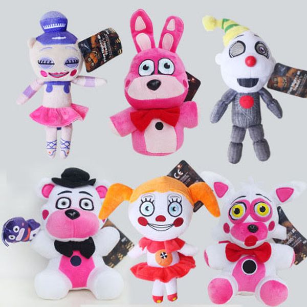 100% Cotton 6 Style 8" 20cm Five Nights At Freddy's Fnaf Fox Bear Bonnie Plush Toy For Child Holiday Gifts Wholesale