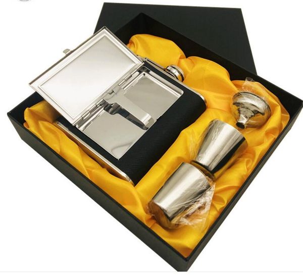 bpa 6oz whisky flagon stainless steel alcohol hip flask with pu leather mirror cigarette case hip flask set with gift box
bpa 6oz whisky flagon stainless steel alcohol hip flask with pu leather mirror cigarette case hip flask set with gift box