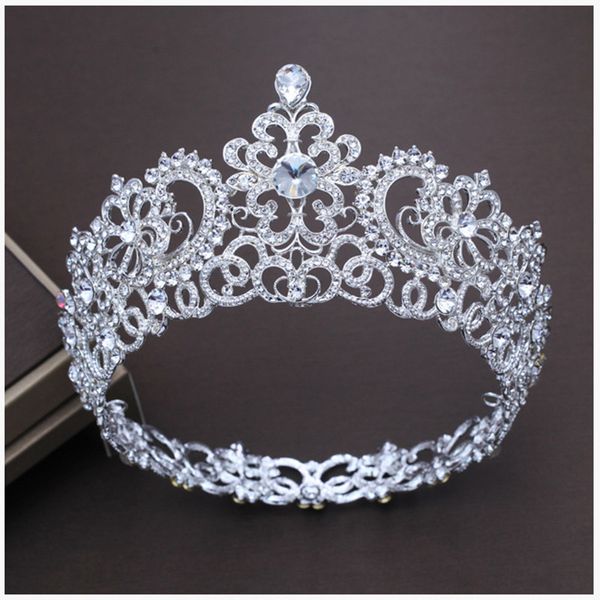 new vintage silver color round big crown luxury tiara for wedding hair accessories headdress headpiece hair jewelry hg-018, Golden;white
new vintage silver color round big crown luxury tiara for wedding hair accessories headdress headpiece hair jewelry hg-018, Golden;white