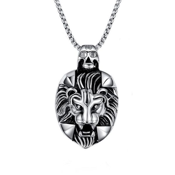 mens stainless steel lion head pendant casting necklace with chain 24 inches,,46x28.2mm, Silver
mens stainless steel lion head pendant casting necklace with chain 24 inches,,46x28.2mm, Silver