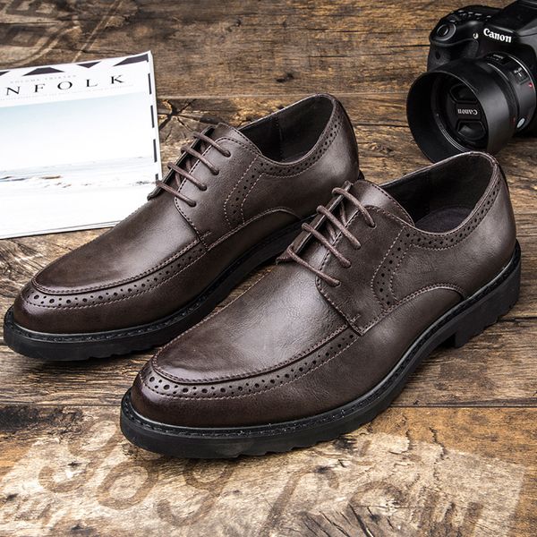 new genuine leather lace up men shoes cool leisure spring/autumn oxfords fashion shoes man, Black
new genuine leather lace up men shoes cool leisure spring/autumn oxfords fashion shoes man, Black