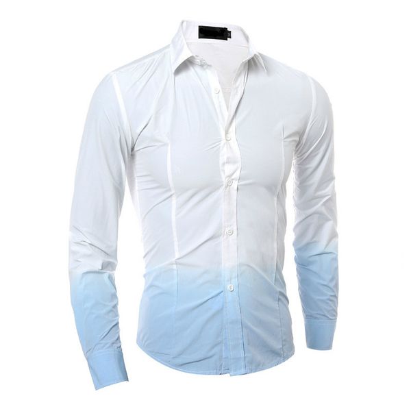 spring autumn new mens gradient colour fashion dress shirt designer casual camisa slim fit male shirts long sleeve men 2colour, White;black
spring autumn new mens gradient colour fashion dress shirt designer casual camisa slim fit male shirts long sleeve men 2colour, White;black