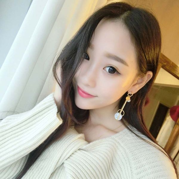 long style asymmetrical marble pendant earrings for women ear studs high-grade female earrings personality joker accessories, Silver
long style asymmetrical marble pendant earrings for women ear studs high-grade female earrings personality joker accessories, Silver