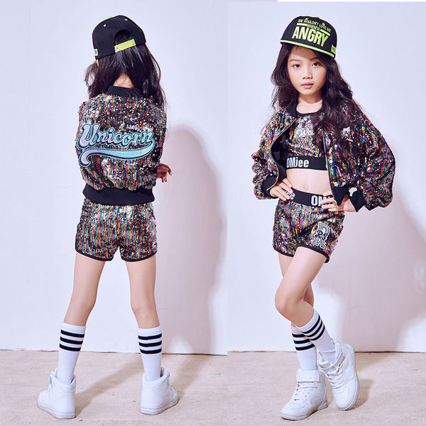 sequined girls modern jazz dance wear ballroom fluorescent costumes kid performance hip hop street dance clothes set outfits, Black;red
sequined girls modern jazz dance wear ballroom fluorescent costumes kid performance hip hop street dance clothes set outfits, Black;red