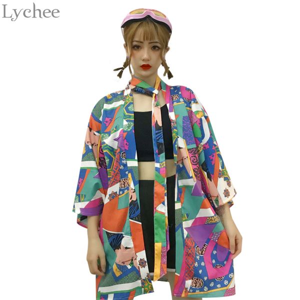 lychee harajuku ukiyoe color block summer women cardigan causal long sleeve shirt sun protection loose outerwear, White
lychee harajuku ukiyoe color block summer women cardigan causal long sleeve shirt sun protection loose outerwear, White