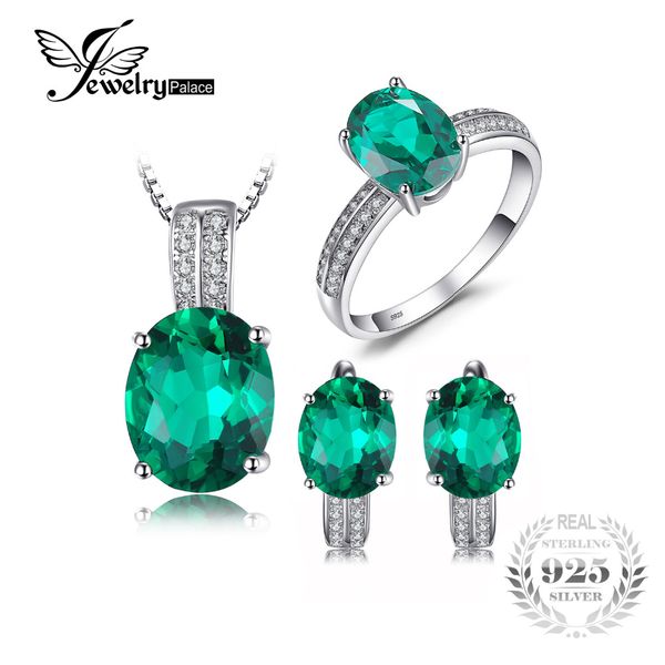 jewelrypalace oval cut green created emerald jewelry set earring ring pendant necklace 925 sterling sliver fine jewelry 2018 hot, Black
jewelrypalace oval cut green created emerald jewelry set earring ring pendant necklace 925 sterling sliver fine jewelry 2018 hot, Black