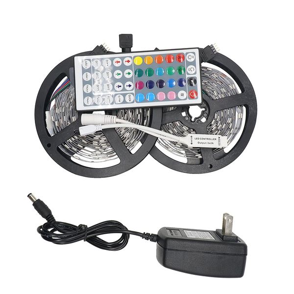 umlight1688 5m 10m 5050 smd rgb led strip light string ribbon christmas decor lamp tape + 24 44keys remote controller + power adapter kit
umlight1688 5m 10m 5050 smd rgb led strip light string ribbon christmas decor lamp tape + 24 44keys remote controller + power adapter kit