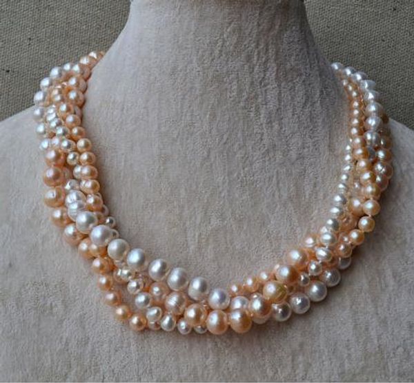 perfect wedding pearl jewellery,18inches 4rows 6-9mm white pink color genuine freshwater pearl necklace,new ing, Black
perfect wedding pearl jewellery,18inches 4rows 6-9mm white pink color genuine freshwater pearl necklace,new ing, Black