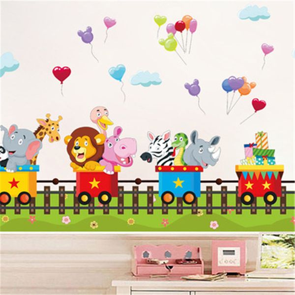 cartoon jungle wild animal train wall stickers for kids room home decor bedroom sofa wall decals adesivo de parede
cartoon jungle wild animal train wall stickers for kids room home decor bedroom sofa wall decals adesivo de parede