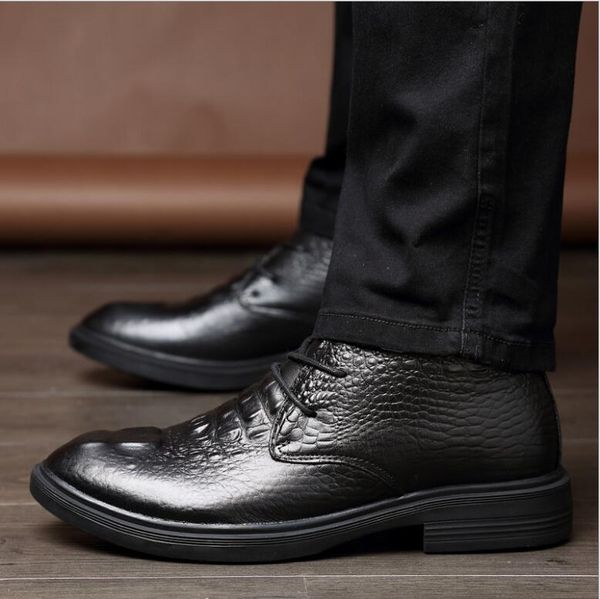 2019 genuine leather men boots autumn winter ankle boots fashion footwear lace up shoes men business casual high shoes, Black
2019 genuine leather men boots autumn winter ankle boots fashion footwear lace up shoes men business casual high shoes, Black