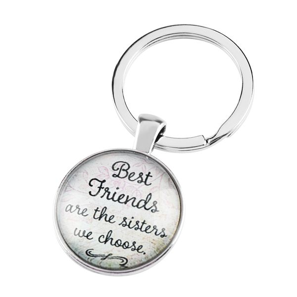 1 pcs "friends are the sisters we choose" friendship pendant quote jewelry glass cabochon keychain key chain, Silver
1 pcs "friends are the sisters we choose" friendship pendant quote jewelry glass cabochon keychain key chain, Silver
