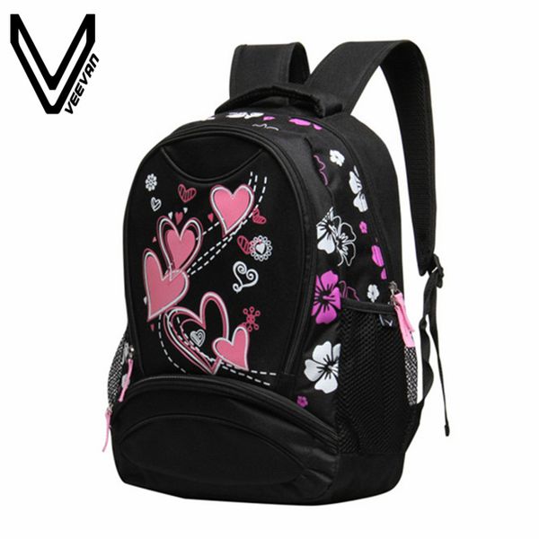 veevanv school backpacks girls designer brand heart printing women bag shoulder bags kids children backpacks fashion mochila