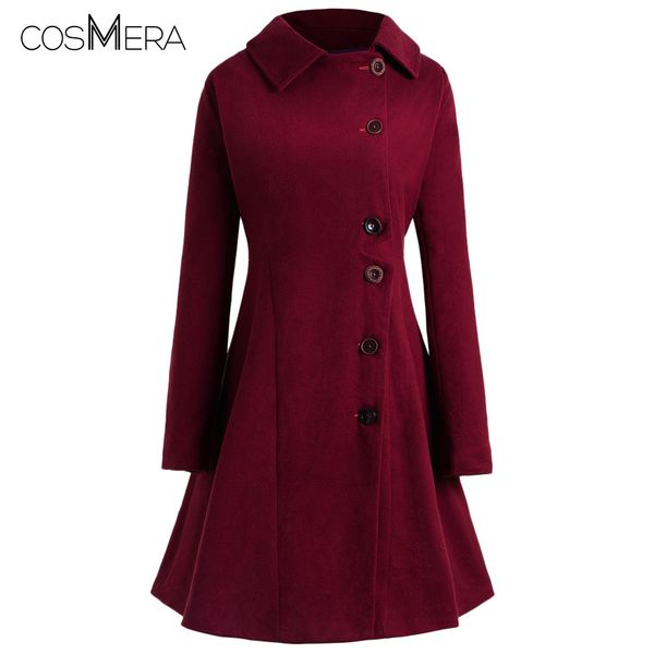 cosmera button up long coat plus size women wool coat 2018 winter outwear casual slim long sleeve hooded warm female overcoat, Black
cosmera button up long coat plus size women wool coat 2018 winter outwear casual slim long sleeve hooded warm female overcoat, Black