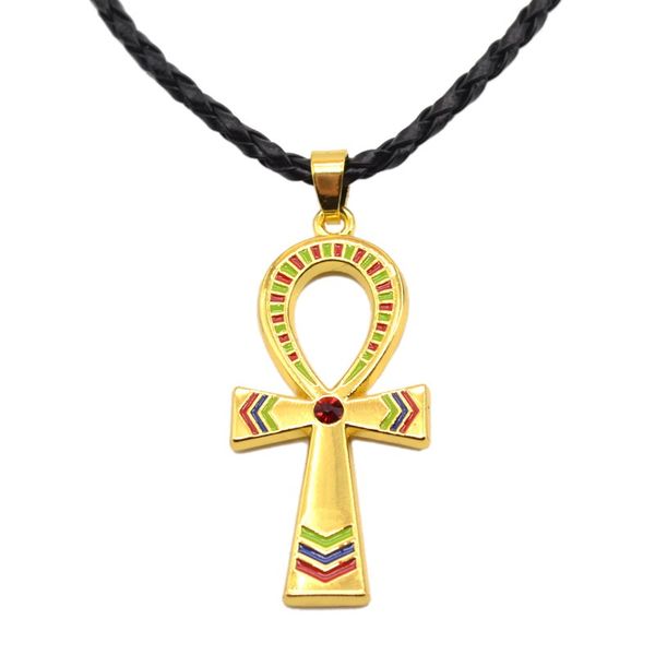 vintage egyptian ankh cross symbol of life pendant necklace gold charm crystal ornament black leather china, Silver
vintage egyptian ankh cross symbol of life pendant necklace gold charm crystal ornament black leather china, Silver