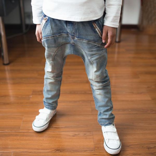 2018 children's clothing boys jeans spring and autumn denim harem pants children pants, Blue
2018 children's clothing boys jeans spring and autumn denim harem pants children pants, Blue