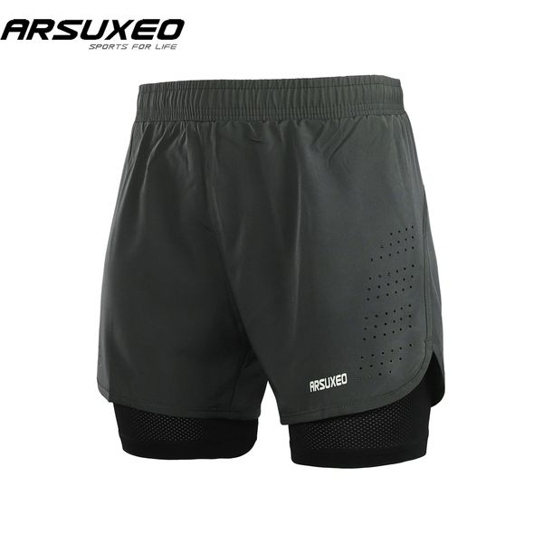 arsuxeo 2018 mens 2-in-1 running shorts quick drying breathable active training exercise jogging shorts gym elastic waist, Black;blue
arsuxeo 2018 mens 2-in-1 running shorts quick drying breathable active training exercise jogging shorts gym elastic waist, Black;blue
