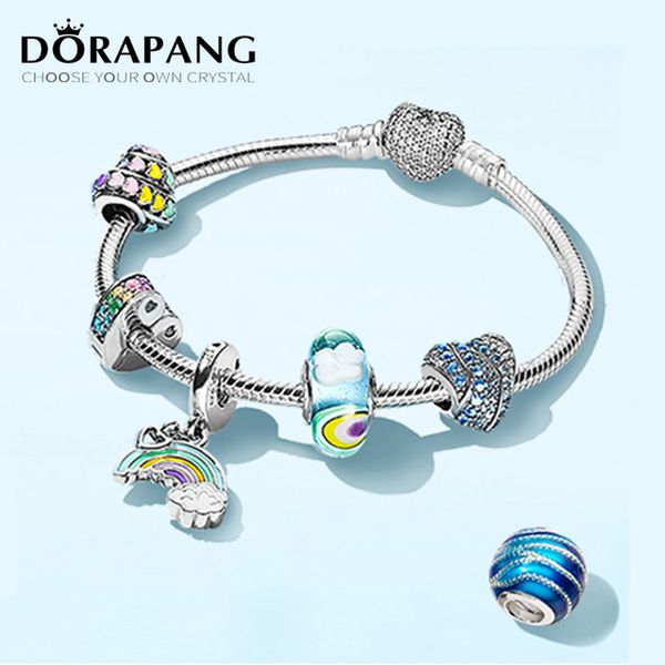 dorapang 100% 925 sterling silver brand new bracelet set natural inspiration calm waves after rain sky and rainbow diy original, Black
dorapang 100% 925 sterling silver brand new bracelet set natural inspiration calm waves after rain sky and rainbow diy original, Black