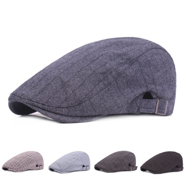 ht1757 2018 new fashion berets striped men women beret caps retro cotton duckbill ivy flat caps male female newsboy artist hats, Blue;gray
ht1757 2018 new fashion berets striped men women beret caps retro cotton duckbill ivy flat caps male female newsboy artist hats, Blue;gray