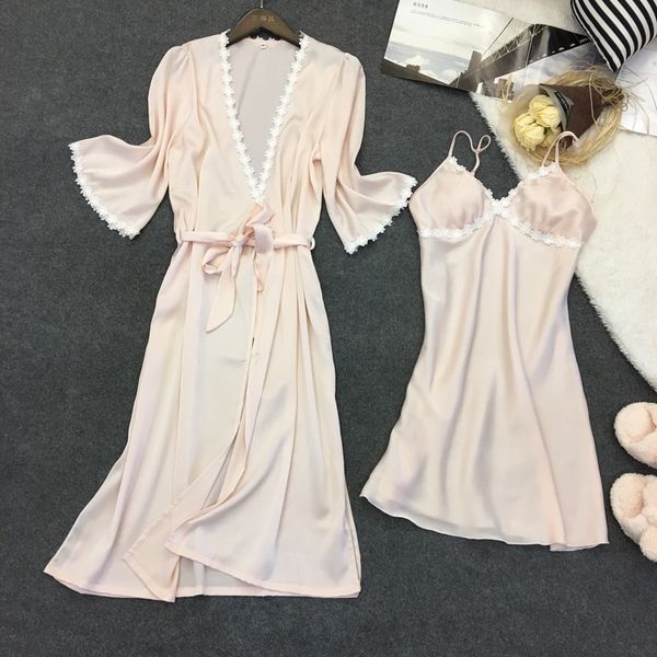 foply brand robe & gown sets lace floral edge women's long bathrobes with mini nightdress two pieces robe gown sets hot, Black;red
foply brand robe & gown sets lace floral edge women's long bathrobes with mini nightdress two pieces robe gown sets hot, Black;red