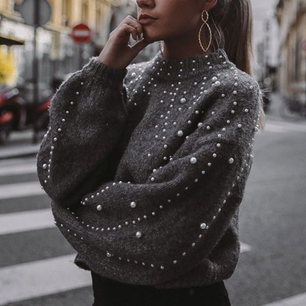 winter turtleneck sweaters pearl beading sweater warm lantern sleeve women jumper female loose gray pullover pull knitted a4 s18100803, White;black
winter turtleneck sweaters pearl beading sweater warm lantern sleeve women jumper female loose gray pullover pull knitted a4 s18100803, White;black