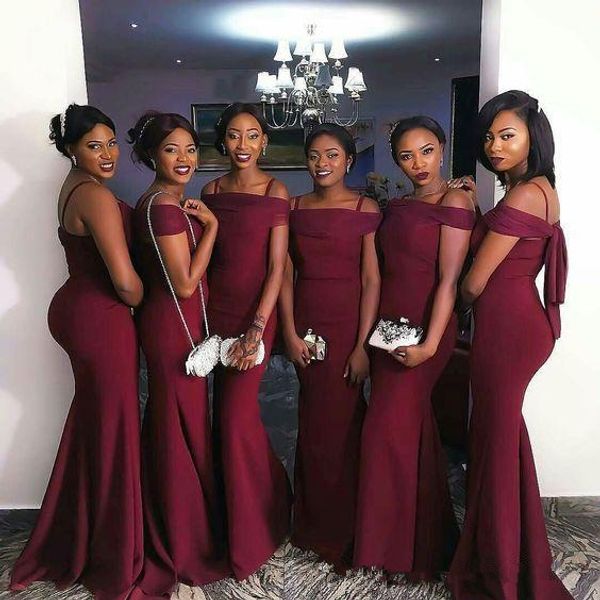 spaghetti burgundy slim long mermaid bridesmaid dresses arabic 2021 maid of honor gowns vestidos de bridesmaids dress custom formal, White;pink
spaghetti burgundy slim long mermaid bridesmaid dresses arabic 2021 maid of honor gowns vestidos de bridesmaids dress custom formal, White;pink