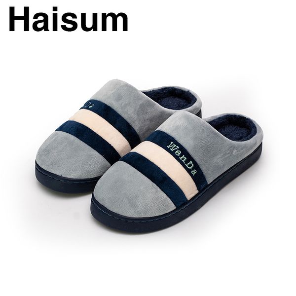 men's cotton tow thick bottom plush cotton slippers winter warm non-slip home warm soft striped shoes h-88311, Black
men's cotton tow thick bottom plush cotton slippers winter warm non-slip home warm soft striped shoes h-88311, Black