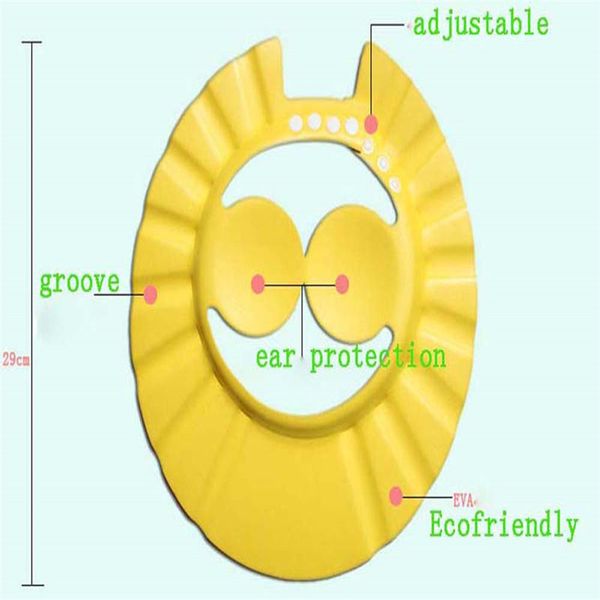 10psc/1lot new baby shampoo bath bathing shower cap hat wash hair shield with ear adjustable soft cap factory cost wholesale
10psc/1lot new baby shampoo bath bathing shower cap hat wash hair shield with ear adjustable soft cap factory cost wholesale
