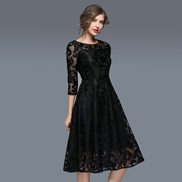 2018 spring women bohemian lace crochet casual long sleeve plus size blue/black/red dress clothing, White;black
2018 spring women bohemian lace crochet casual long sleeve plus size blue/black/red dress clothing, White;black