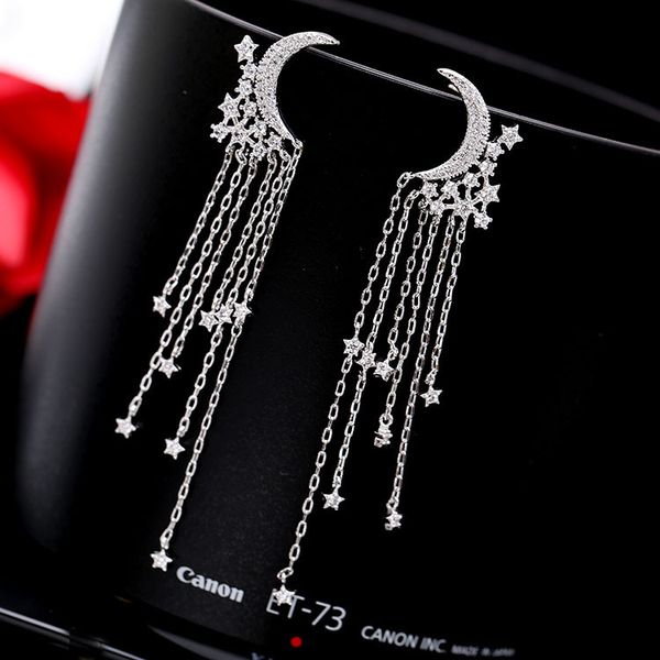 High End качества Whte Позолоченные CZ Moon Star кисточки серьги для девочек женщин для парт
High End качества Whte Позолоченные CZ Moon Star кисточки серьги для девочек женщин для парт