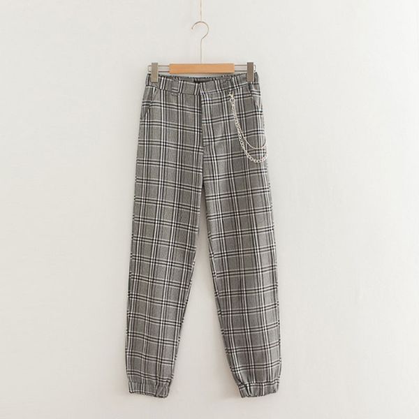 grid ladys casual pants with chain long trousers 2018 autumn new style women's trousers, Black
grid ladys casual pants with chain long trousers 2018 autumn new style women's trousers, Black