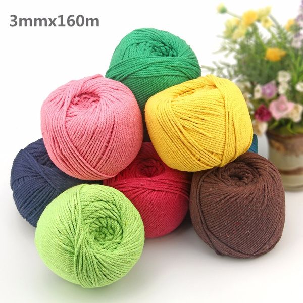yarn 3mm colorful cotton cord natural beige twisted rope craft macrame string diy handmade home decorative supply 160m length, Black;white
yarn 3mm colorful cotton cord natural beige twisted rope craft macrame string diy handmade home decorative supply 160m length, Black;white
