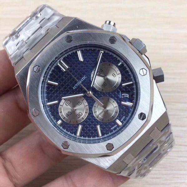 2018 Factory new products 4 style best version Stainless steel 41mm dial high quality Japan VK quartz movement Chronograph mans watches
2018 Factory new products 4 style best version Stainless steel 41mm dial high quality Japan VK quartz movement Chronograph mans watches