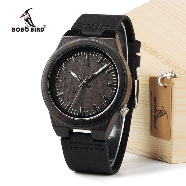 bobo bird b12 ebony wood men's designer bamboo wooden wristwatch with genuine leather strap casual men dress watch in gift box, Slivery;brown
bobo bird b12 ebony wood men's designer bamboo wooden wristwatch with genuine leather strap casual men dress watch in gift box, Slivery;brown