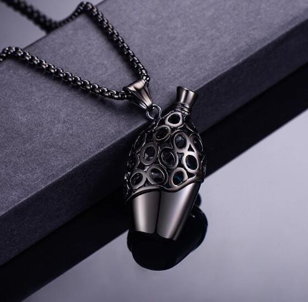 men and women vintage titanium steel hollow wine pot pendant stainless steel simple joker accessories popular fashion, Silver
men and women vintage titanium steel hollow wine pot pendant stainless steel simple joker accessories popular fashion, Silver
