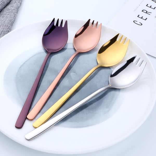 2pcs metal rainbow long handle spoon korean salad spoons gold 2 in 1 multifunction spoon stainless steel polish kitchen tools
2pcs metal rainbow long handle spoon korean salad spoons gold 2 in 1 multifunction spoon stainless steel polish kitchen tools