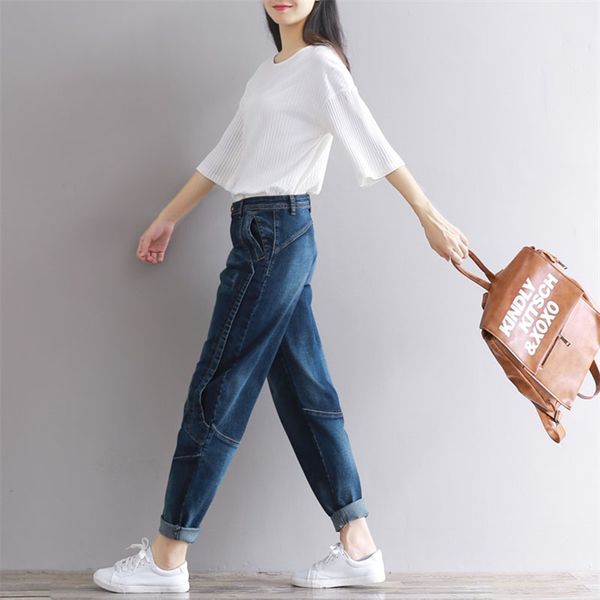 boyfriend jeans harem pants women trousers casual plus size loose fit vintage denim pants high waist jeans women full pants sale, Blue
boyfriend jeans harem pants women trousers casual plus size loose fit vintage denim pants high waist jeans women full pants sale, Blue