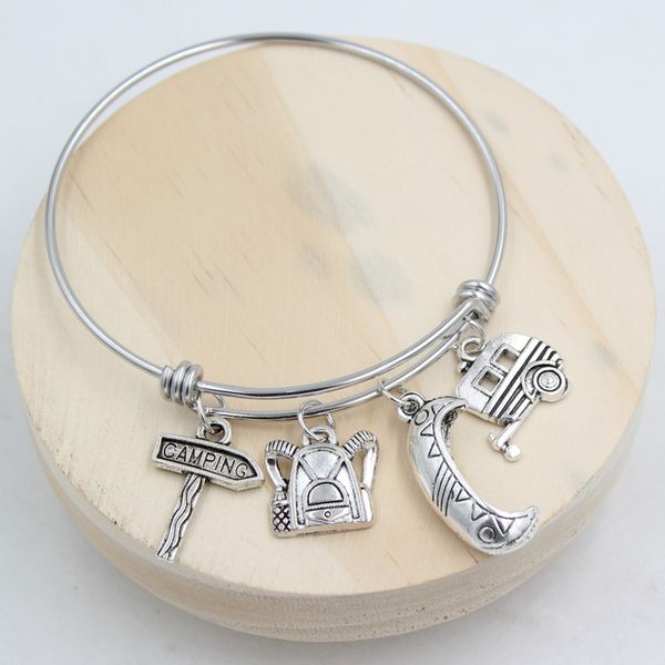 stainless steel bangle wire adjustable expandble bangles bracelet camping bag charm bracelet camper gifts new arrivals, Golden;silver
stainless steel bangle wire adjustable expandble bangles bracelet camping bag charm bracelet camper gifts new arrivals, Golden;silver