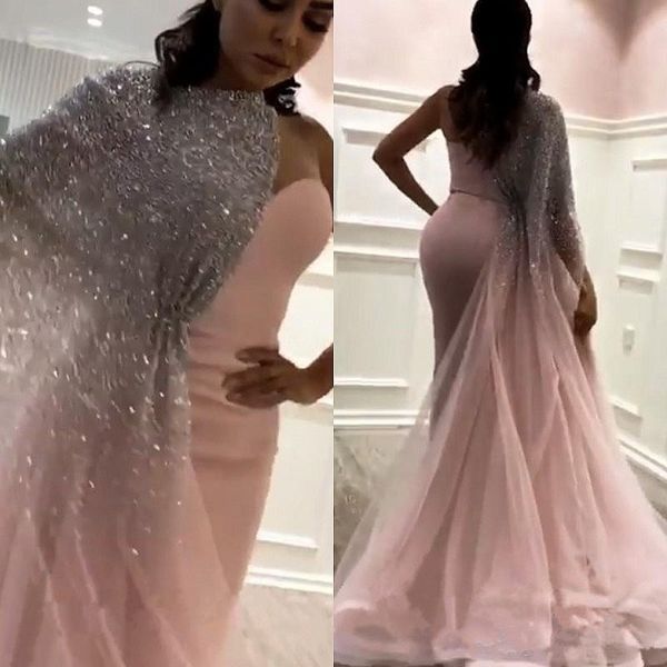 yousef aljasmi one shoulder mermaid evening dresses cape long customized arabic dubai beaded sequined pink satin tulle formal prom gowns, Black;red
yousef aljasmi one shoulder mermaid evening dresses cape long customized arabic dubai beaded sequined pink satin tulle formal prom gowns, Black;red