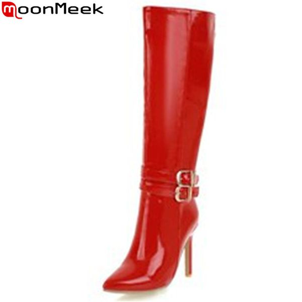 moonmeek black fashion autumn winter boots women pointed toe zip mid calf boots buckle thin high heels ladies prom
moonmeek black fashion autumn winter boots women pointed toe zip mid calf boots buckle thin high heels ladies prom