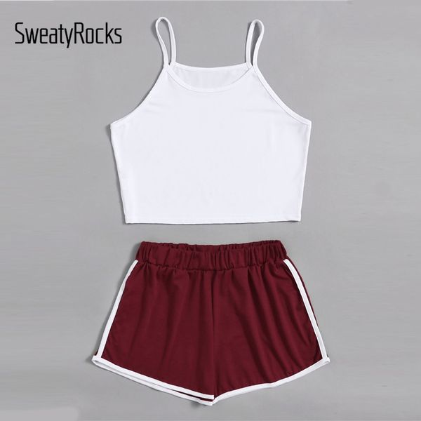 solid summer twopiece set crop cami with contrast trim shorts striped multicolor twopiece casaul tracksuit for women, Gray
solid summer twopiece set crop cami with contrast trim shorts striped multicolor twopiece casaul tracksuit for women, Gray