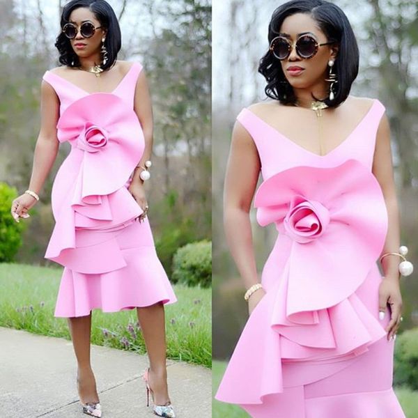 stylish bright-pink cocktail dresses off shoulder v-neck handmade flower short mermaid prom dress 2018 fashion party prom dresses, Black
stylish bright-pink cocktail dresses off shoulder v-neck handmade flower short mermaid prom dress 2018 fashion party prom dresses, Black