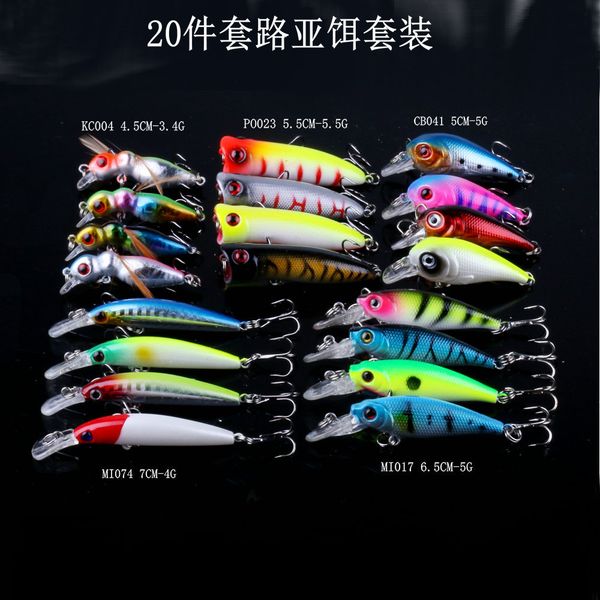 lenpaby 20pcs hard fishing lure set assorted bass fishing lure kit colorful minnow popper crank rattlin vib jointed fishing lure set
lenpaby 20pcs hard fishing lure set assorted bass fishing lure kit colorful minnow popper crank rattlin vib jointed fishing lure set