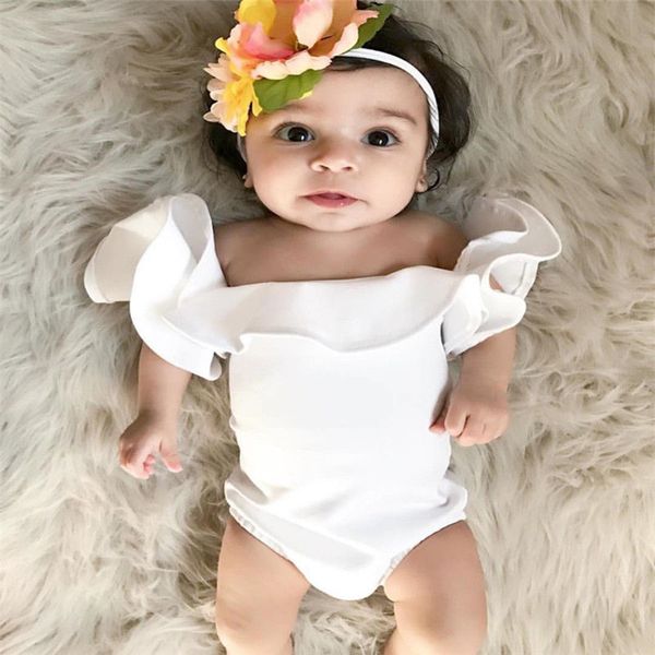 newborn baby girls clothes ruffle off shoulder cotton casual jumpsuit solid white sleeveless kids toddler bodysuit one pieces, Blue
newborn baby girls clothes ruffle off shoulder cotton casual jumpsuit solid white sleeveless kids toddler bodysuit one pieces, Blue
