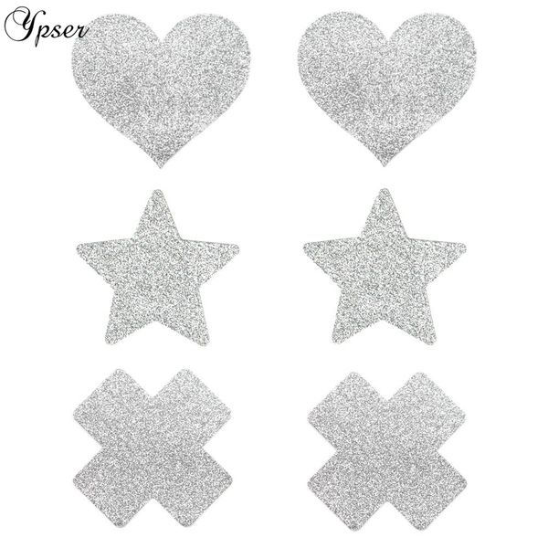 ypser 3 pairs mixed silver nipple cover breast petals milk paste disposable adhesive stain fashion pasties heart star cross, Black;white
ypser 3 pairs mixed silver nipple cover breast petals milk paste disposable adhesive stain fashion pasties heart star cross, Black;white