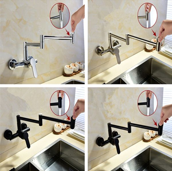 brass kitchen cold mixing water faucet wall mount pot filler folding stretchable chrome/orb/black/brushed finish
brass kitchen cold mixing water faucet wall mount pot filler folding stretchable chrome/orb/black/brushed finish