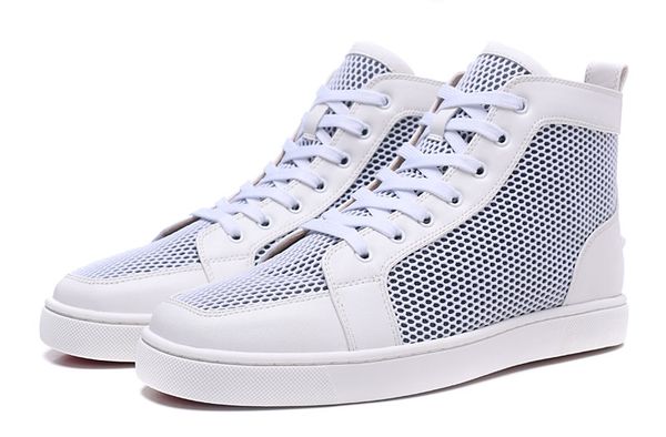 2018 luxury sneakers red bottom designer high white leather with mesh shoe, leisure trainers footwear brand shoes for mens womens, Black
2018 luxury sneakers red bottom designer high white leather with mesh shoe, leisure trainers footwear brand shoes for mens womens, Black