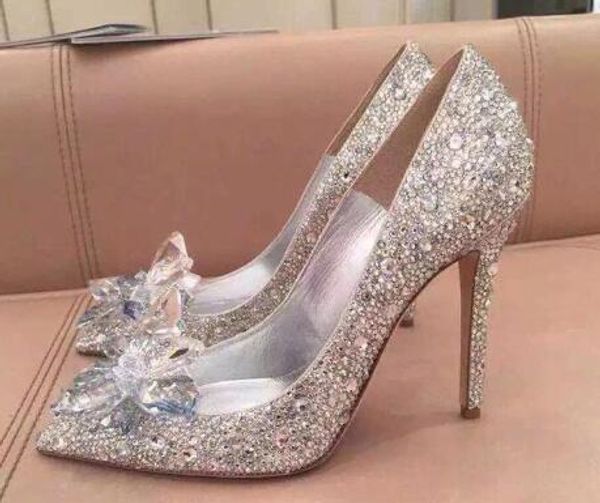 Top Grade Cinderella Crystal Shoes Bridal Rhinestone Wedding Shoes With Flower Genuine Leather Big Small Size 35 To 40
Top Grade Cinderella Crystal Shoes Bridal Rhinestone Wedding Shoes With Flower Genuine Leather Big Small Size 35 To 40