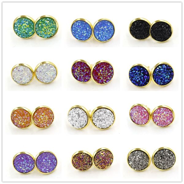 мода 12 цветов круглый 12 мм смолы druzy drusy серьги золотой цвет ручной работы стад для женщин ювелирные изделия, Golden;silver
мода 12 цветов круглый 12 мм смолы druzy drusy серьги золотой цвет ручной работы стад для женщин ювелирные изделия, Golden;silver