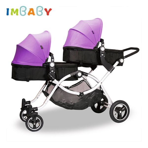 

luxury twins baby stroller foldable twin stroller high landscape lightweight easy to fold for twins for newborns baby carriage